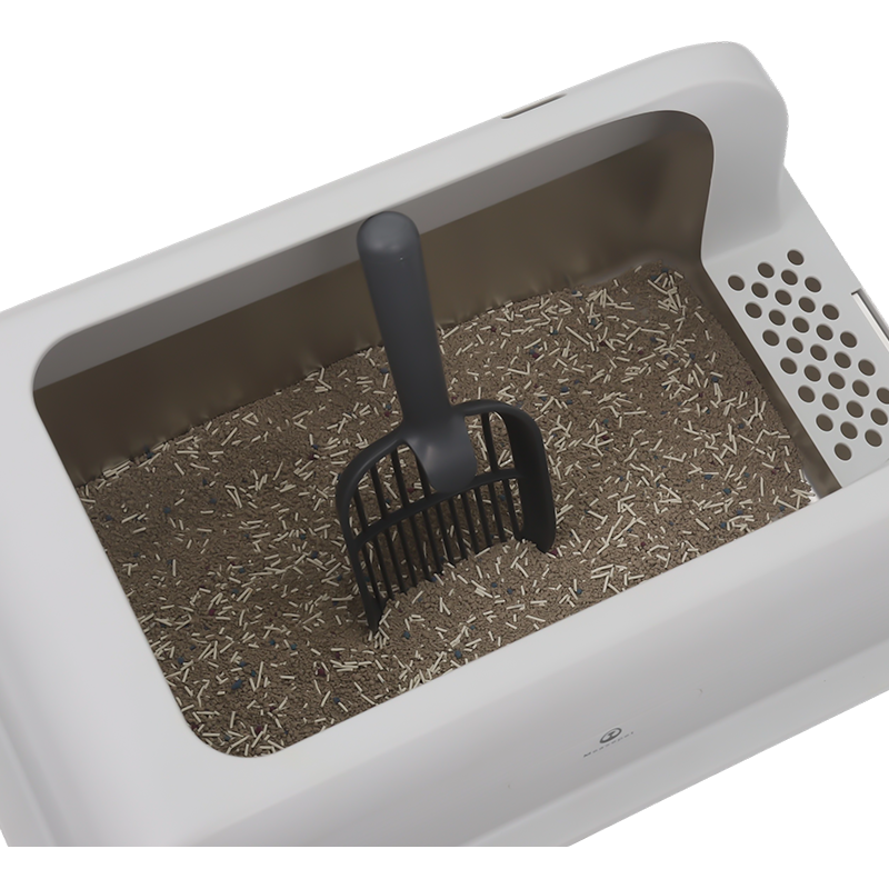 Caja de arena para gatos de acero inoxidable a prueba de salpicaduras