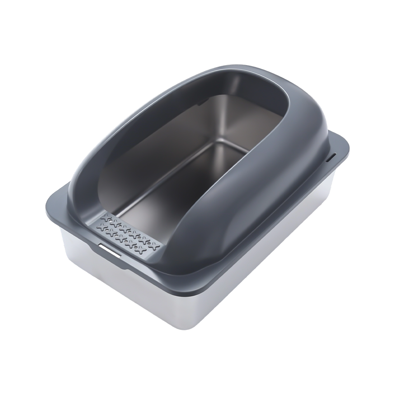 Caja de arena para gatos grande y engrosada semicircular